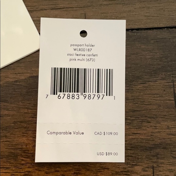 NWT kate spade Staci Confetti Passport Holder - Picture 9 of 10